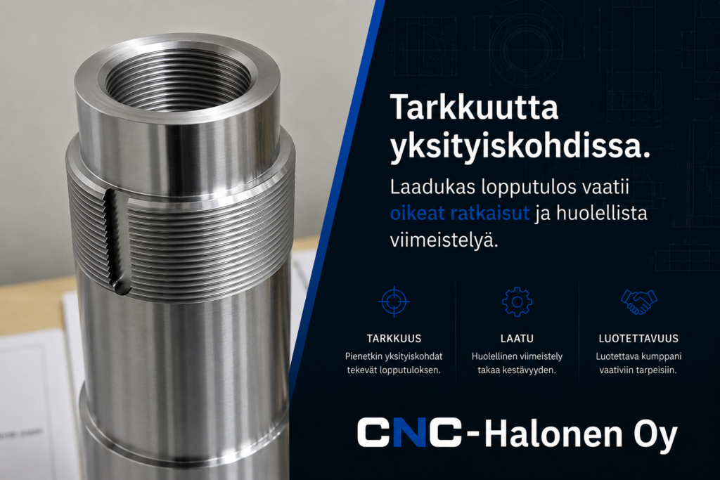 Kierteytetty koneistettu metallikappale